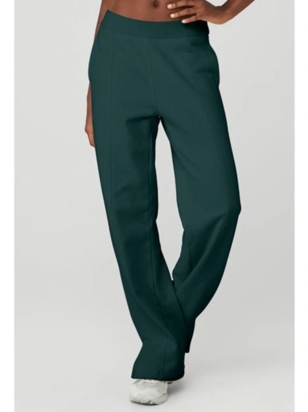 Alo Yoga High-Waist Free Time Straight Heavyweight Sweatpant Midnight Green S